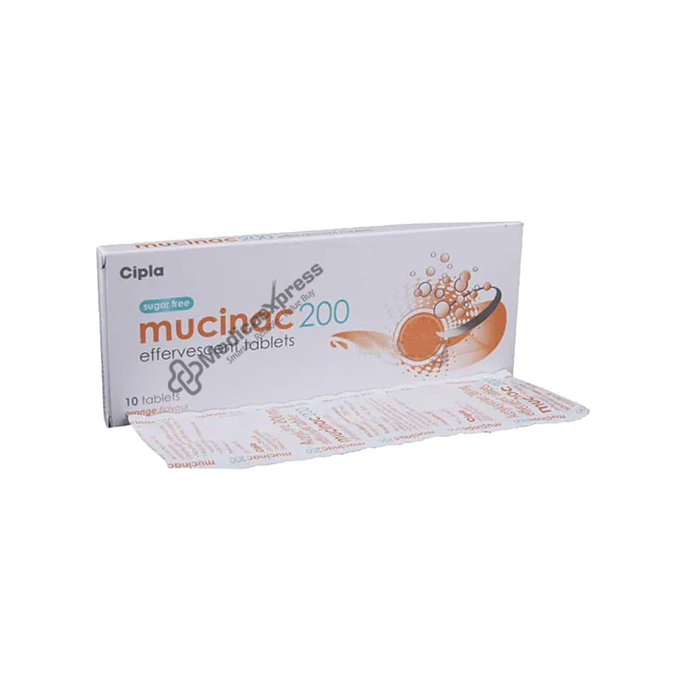 Mucinac 200mg Effervescent Tablet 10's