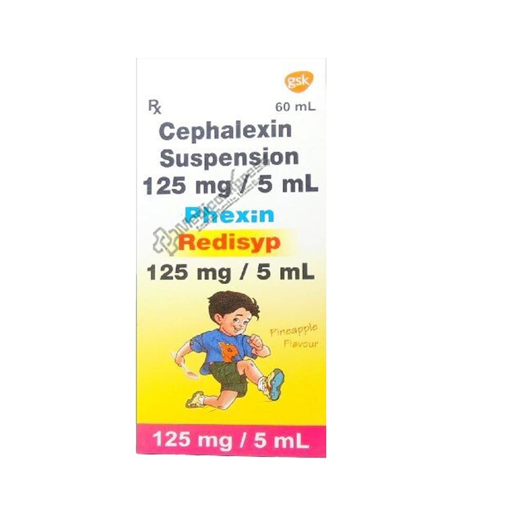 Phexin 125mg Pineapple Flavour Redisyp Suspension 60ml