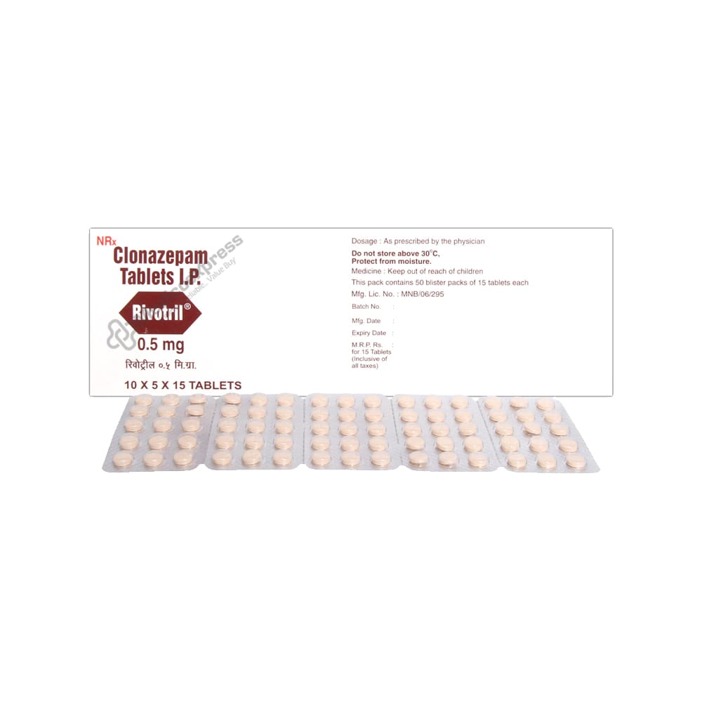 Rivotril 0.5 mg Tablet 15's