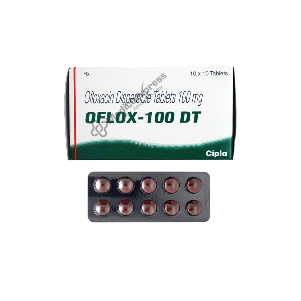 Oflox 100mg Tablet Dt 10's