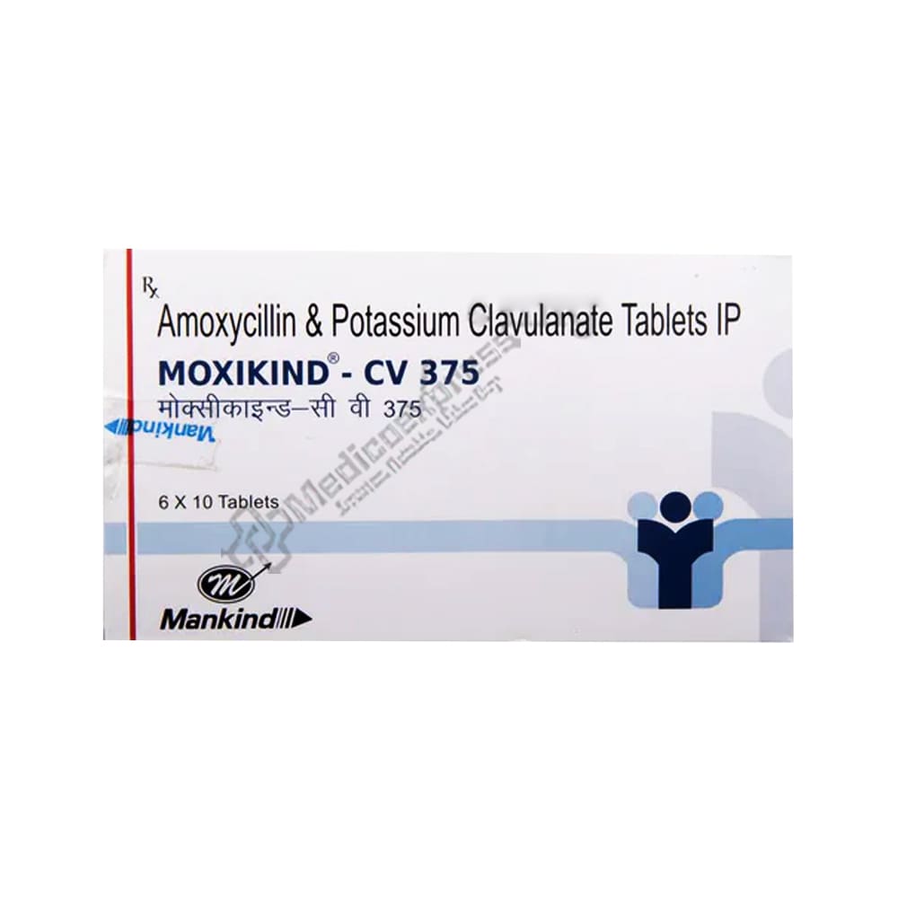 Moxikind Cv 375mg Strip Of 10 Tablets