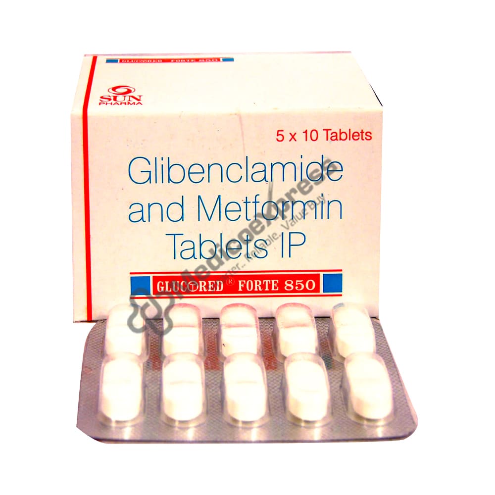 Glucored Forte 850mg Tablet 10'S
