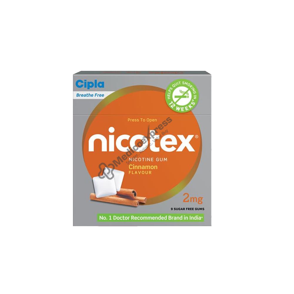Nicotex 2mg Chew Gum   Cinnamon Flavour 9's