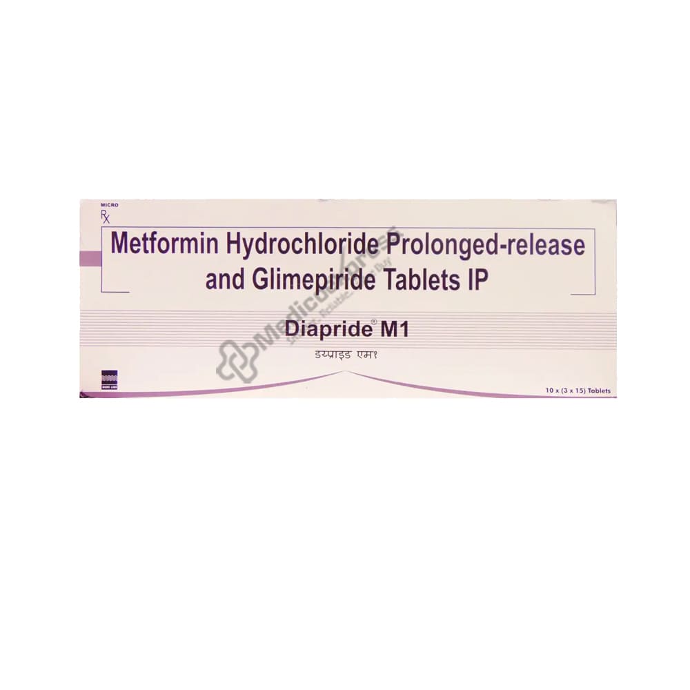 Diapride M 1mg Tablet 10's