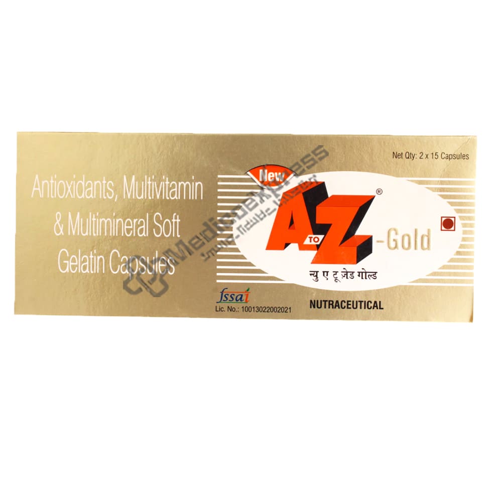 A To Z Gold Strip Of 15 Capsules