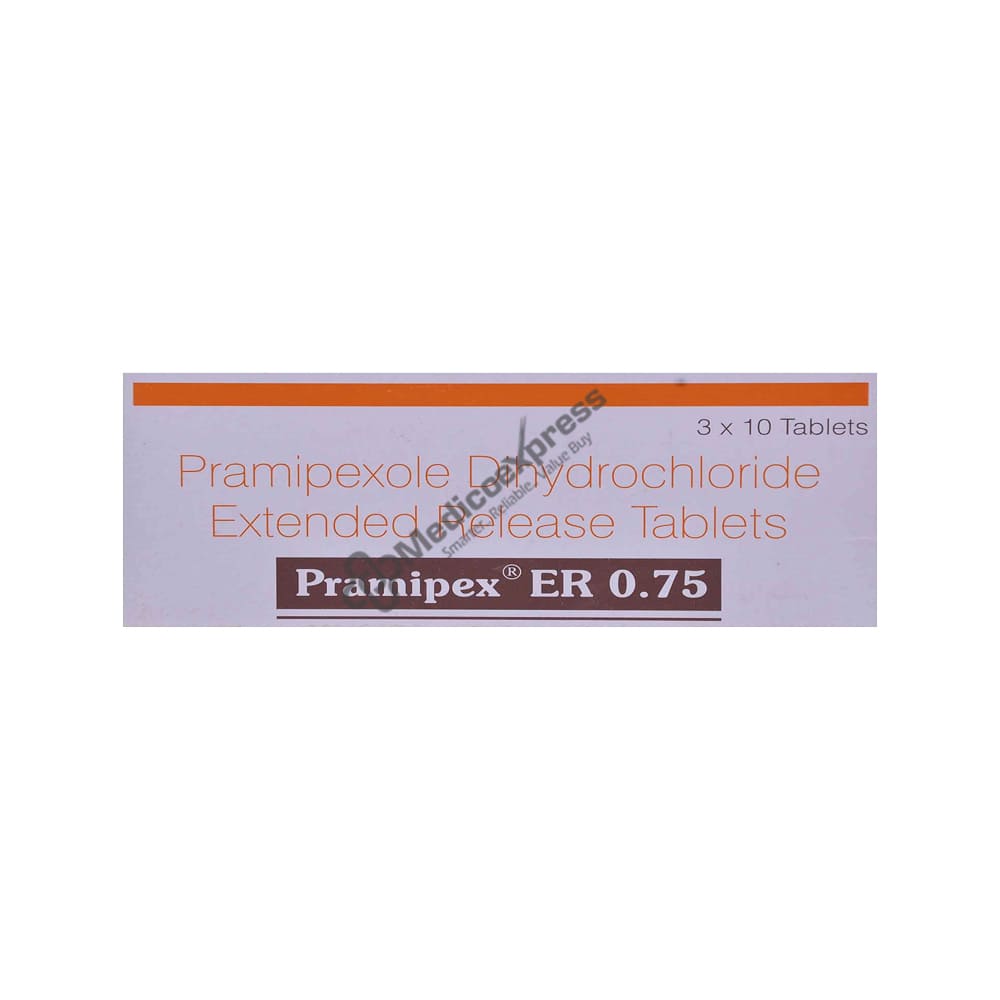 Pramipex ER 0.75 Tablet 10's