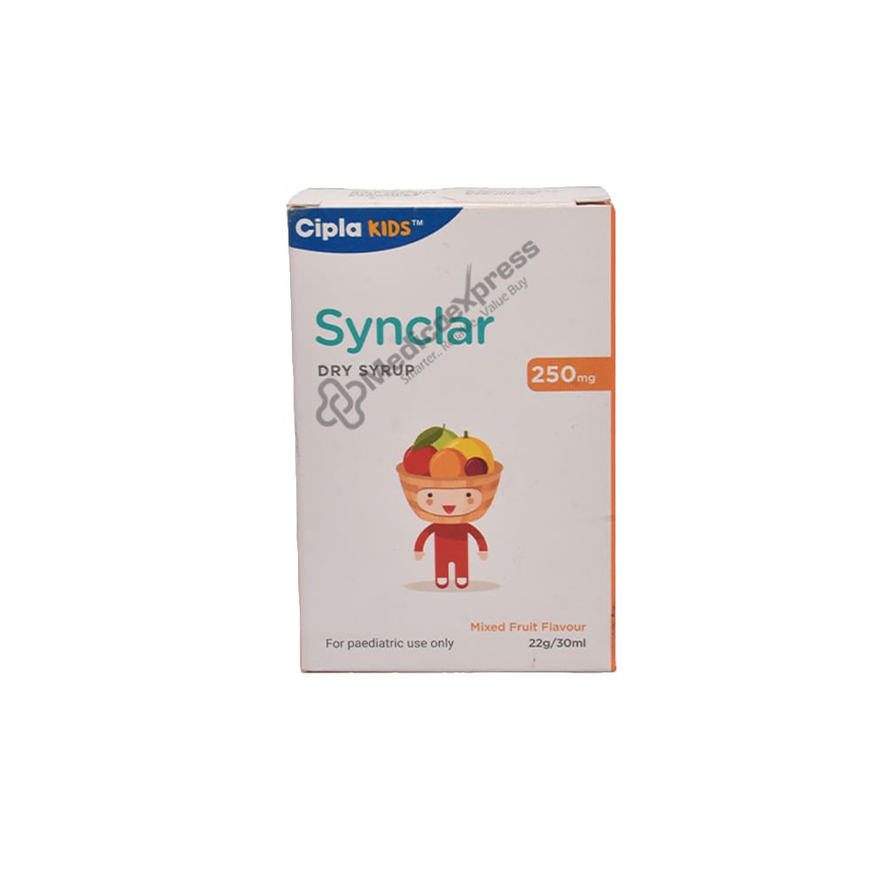 Synclar 125 mg Banana Flavour Dry Syrup 30 ml