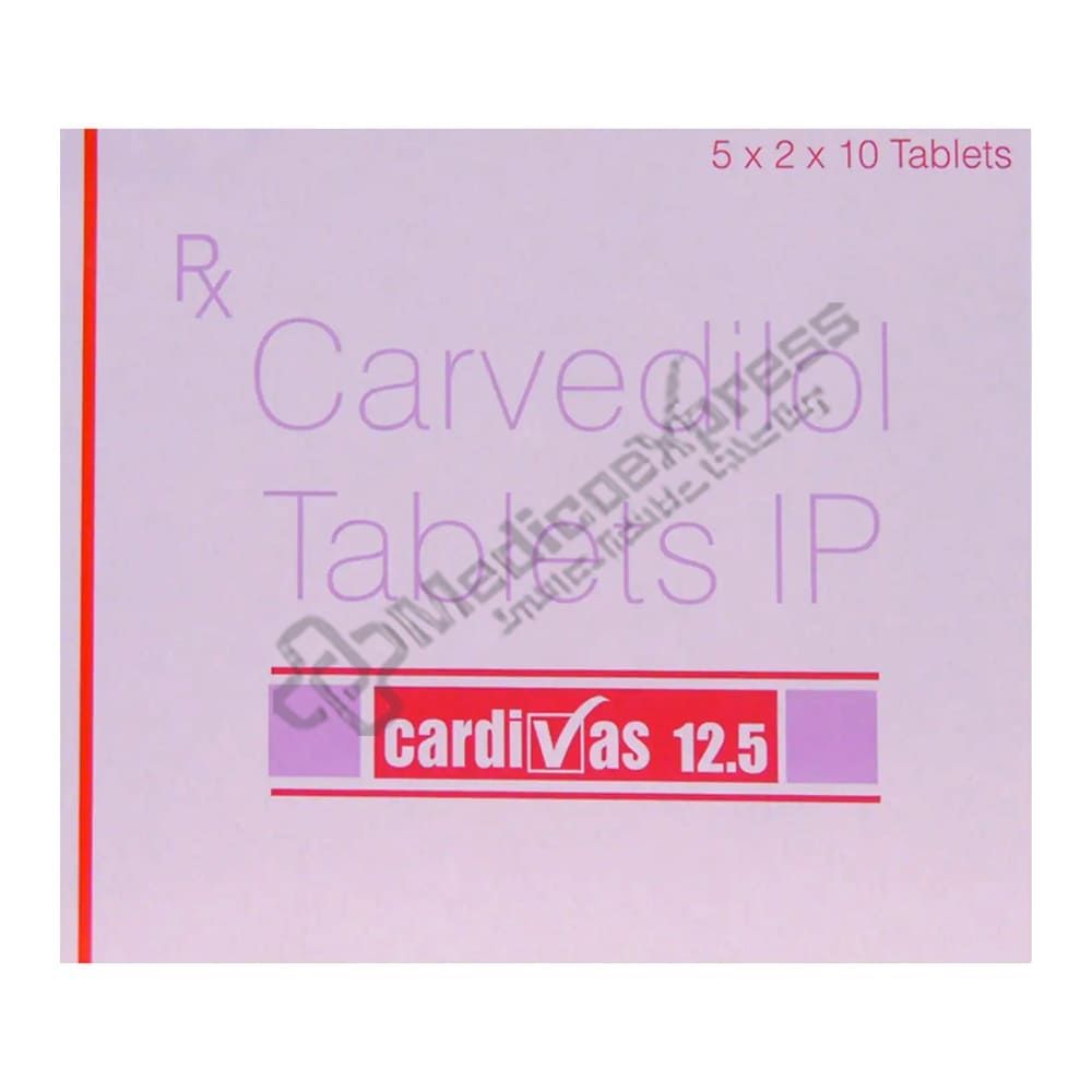 Cardivas 12.5 Tablet 10's