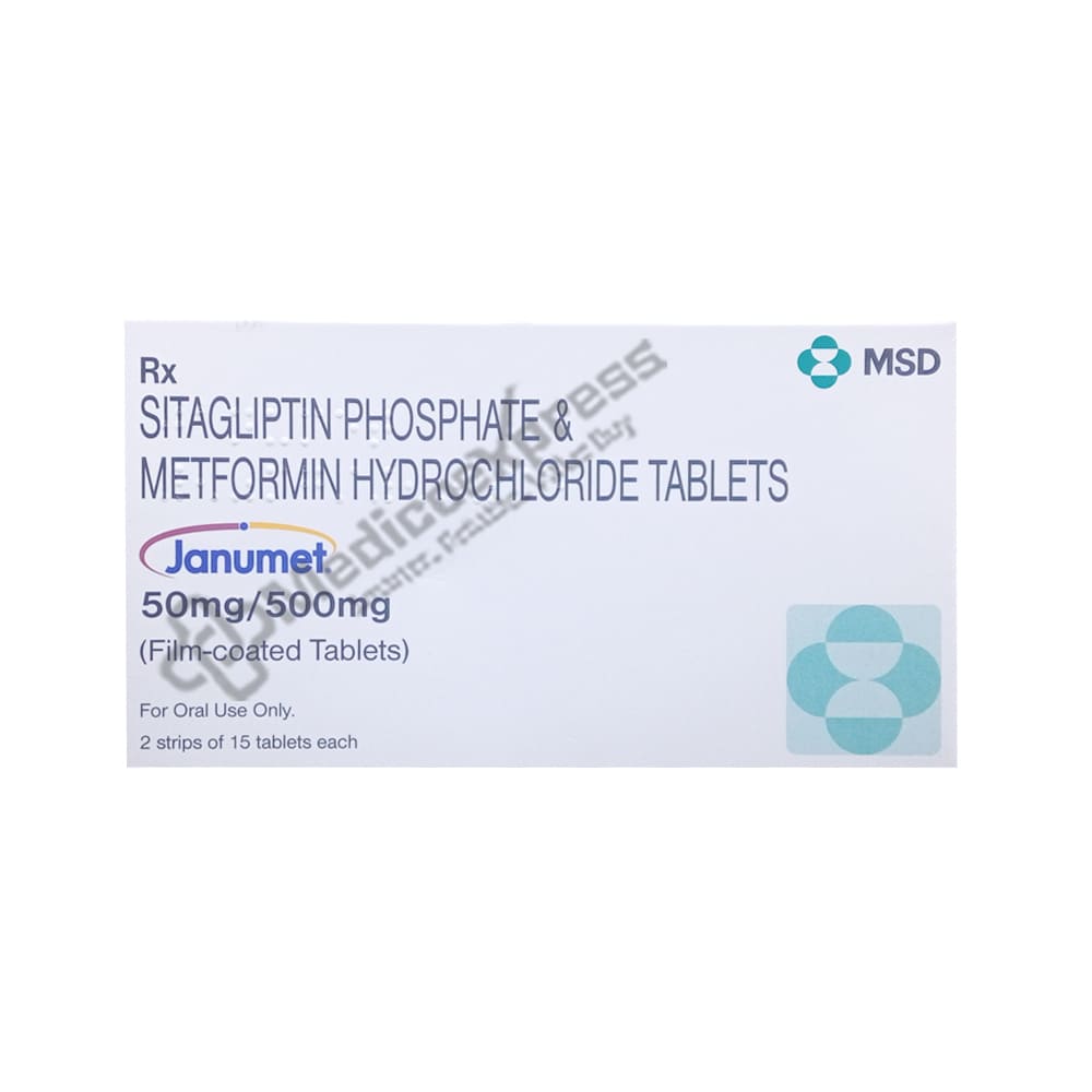 Janumet 50 mg/500 mg Tablet 30's