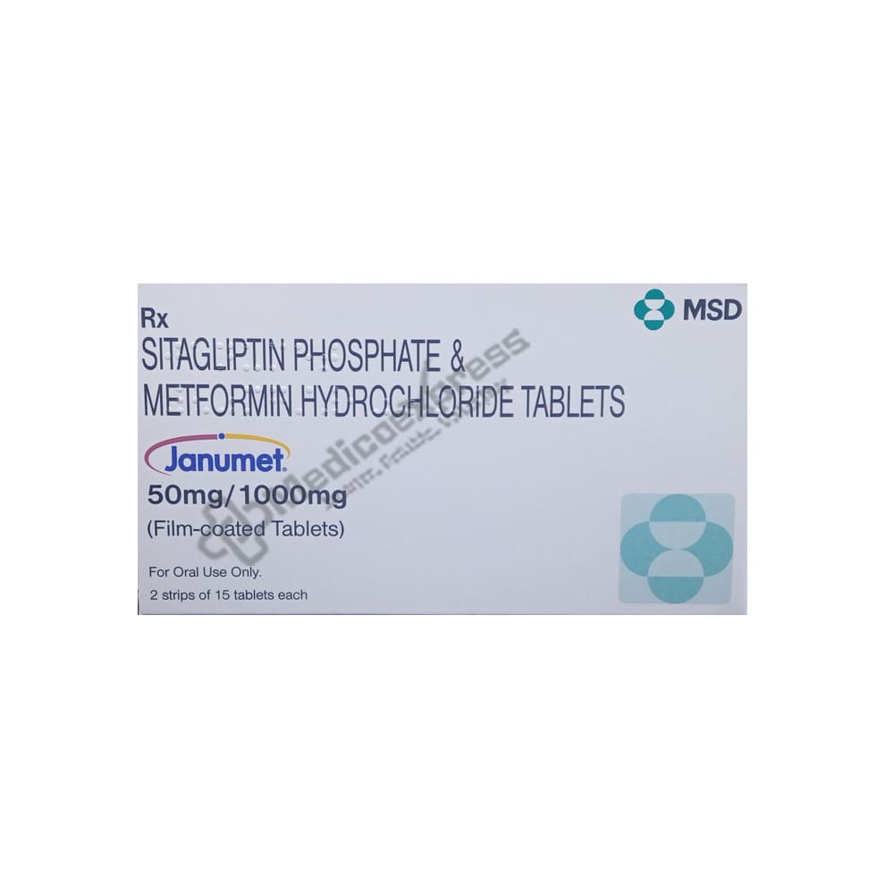 Janumet 50 mg/1000 mg Tablet 30's