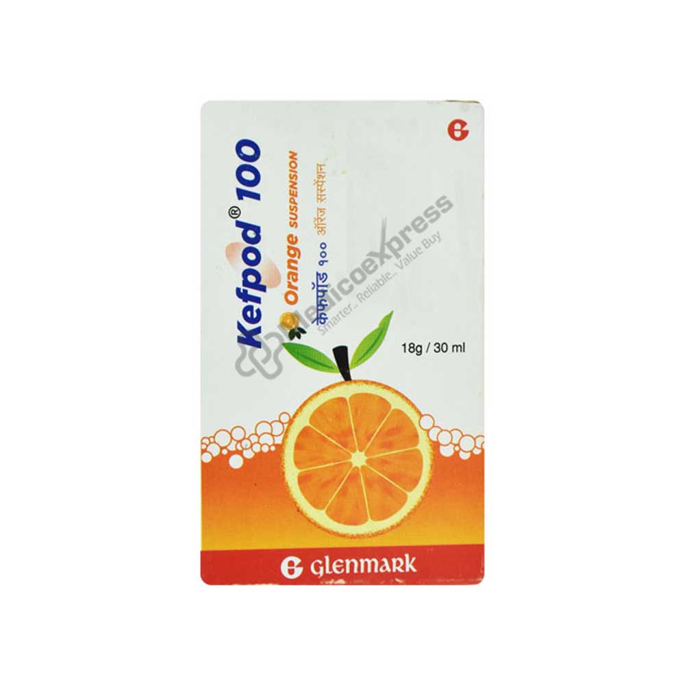 Kefpod 100mg Suspension 30ml Orange