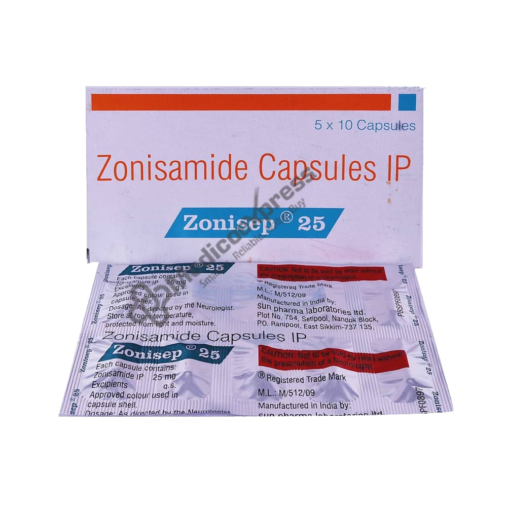 Zonisep 25mg Capsule 10'S