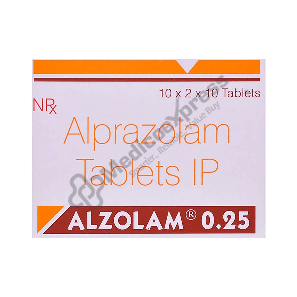 Alzolam 0.25mg Tablet 10'S