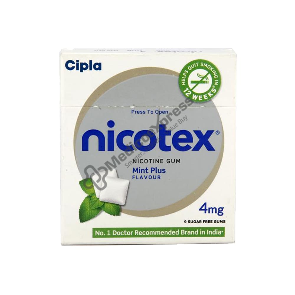 Nicotex Ultra Mint Flavour Sugar Free 4mg Chew Gum 9's