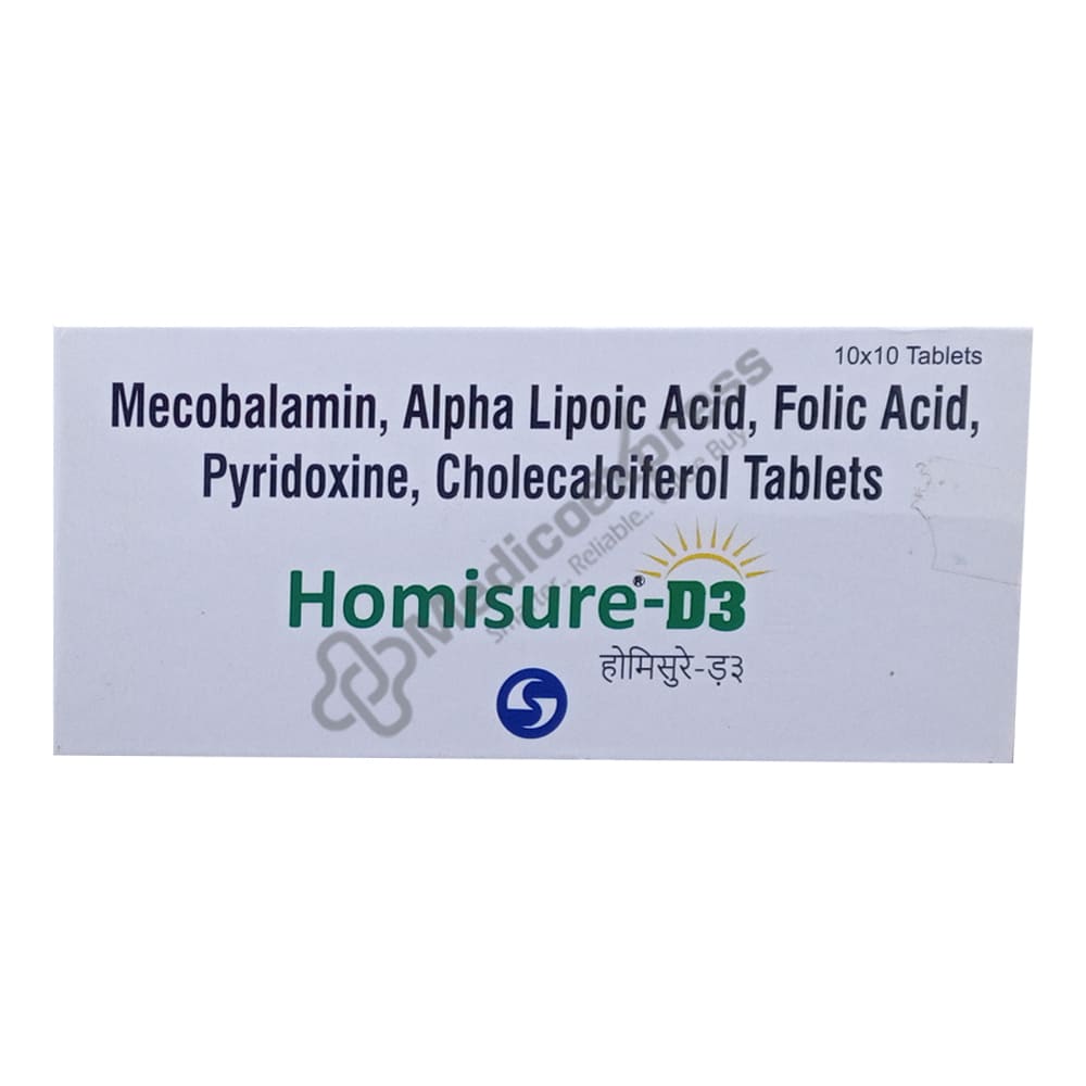 Homisure D3 Strip Of 10 Tablets